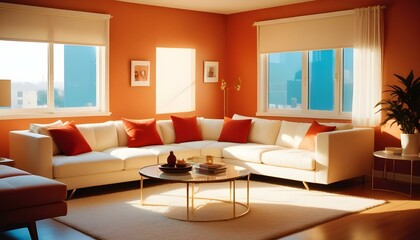 Photo interior modern design room 3d illustration