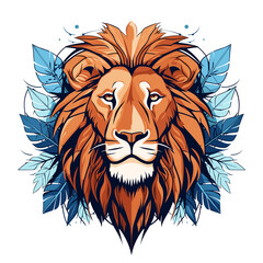 Fototapeta premium Lion Predator Animal Beauty Nature Wildlife Discovery Vector Graphic