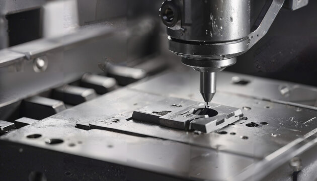 Fraiseuse CNC en action dans un atelier de fabrication
