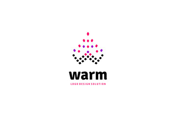 Warmest logo design solution with gas fire stylization image