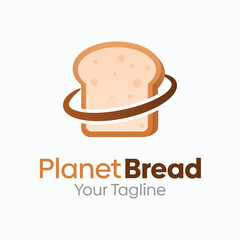 Planet Bread Logo Design Template. Good for Business, Agency, Community and Organization