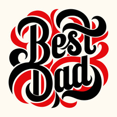 Best Dad typography design