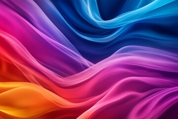 Fototapeta premium A mesmerizing abstract background featuring vibrant, flowing hues of blue, purple, pink, and orange. The colors blend seamlessly, creating a sense of movement and energy. This image symbolizes creativ