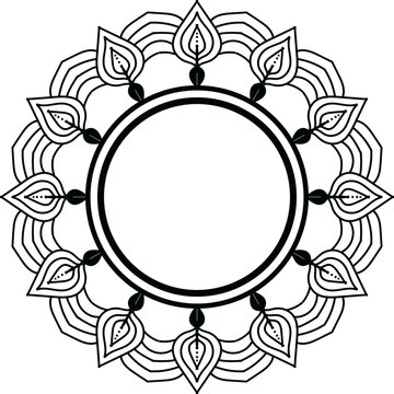recommend clip art: Mandala design, Mandala Line Illustration, Black color Mandala