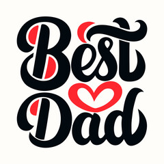 Best Dad typography design