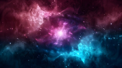 Naklejka premium Blue Nebula Space Background
