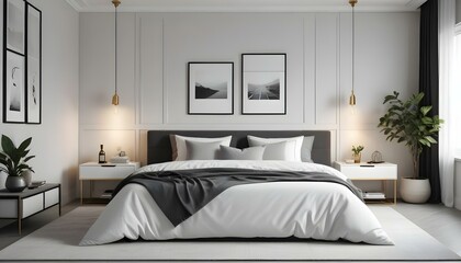 Photo interior modern design room 3d illustration