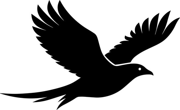 recommend clip art: Flying bird silhouette illustration