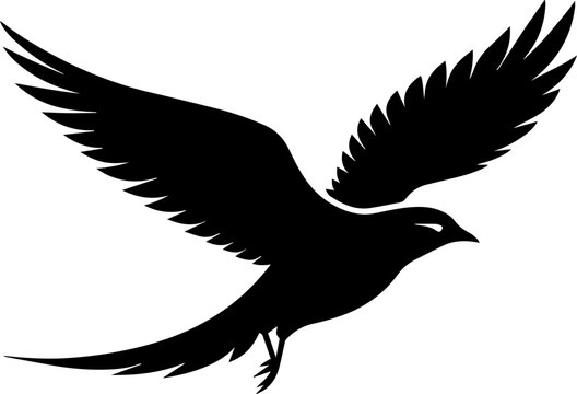 recommend clip art: Flying bird silhouette illustration
