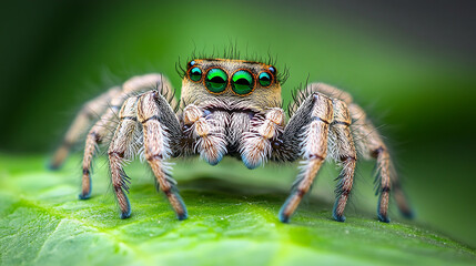 Jumping Spider in the Wild Macro Photography