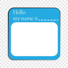 Hello My Name Is vector name tag card collection