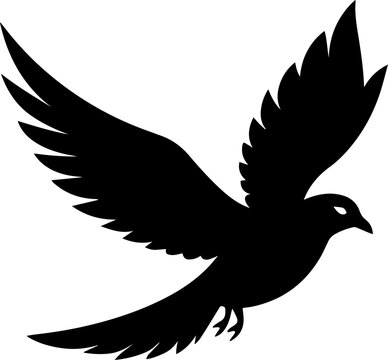 recommend clip art: Flying bird silhouette illustration