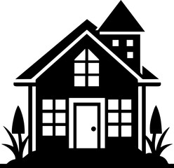 house silhouette vector