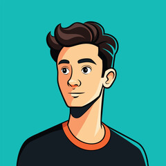 Fototapeta premium Man cartoon character facial expression showing vector illustration