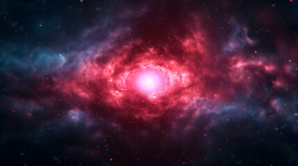 Naklejka premium Blue Nebula Space Background Ukiyo Portrai