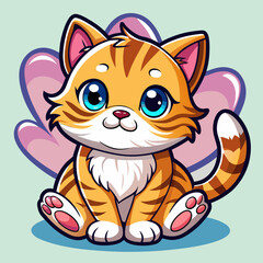 Cute Baby Elephant vector sticker design