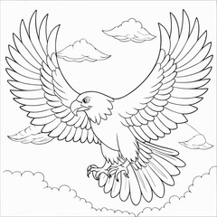 Soaring Eagle line art