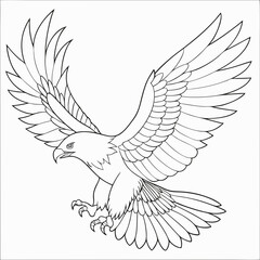 Soaring Eagle line art