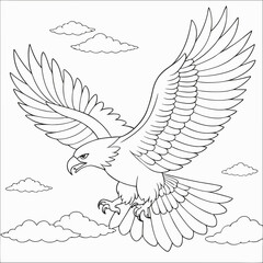 Soaring Eagle line art