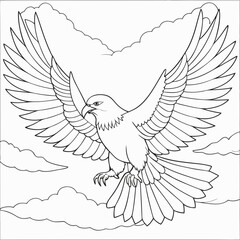Soaring Eagle line art