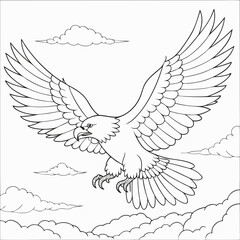Soaring Eagle line art