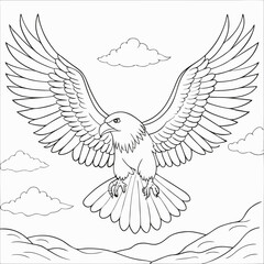 Soaring Eagle line art