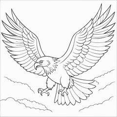 Soaring Eagle line art