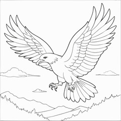Soaring Eagle line art