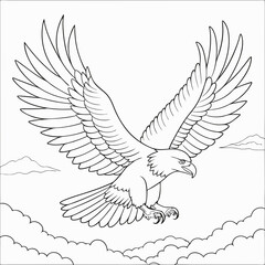 Soaring Eagle line art