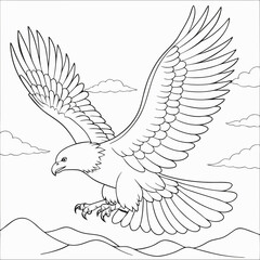 Soaring Eagle line art