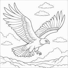 Soaring Eagle line art