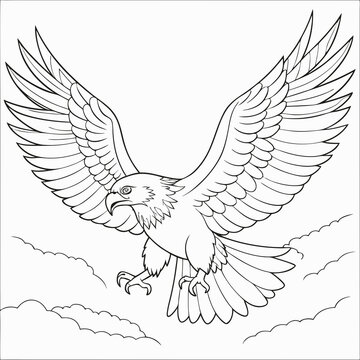 recommend clip art: Soaring Eagle line art