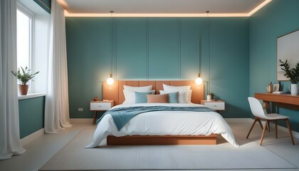 Photo interior modern design room 3d illustration