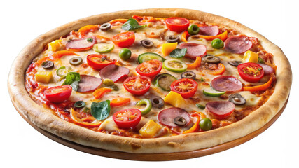 Pizza on transparent background.