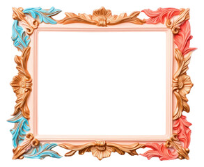 Obraz premium PNG Colorful frame white background architecture.