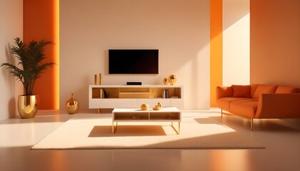 Photo interior modern design room 3d illustration