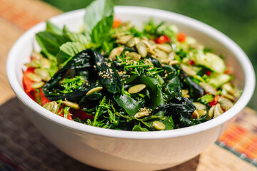 Energy of fresh raw vegetable healthy food, summer sunny mood