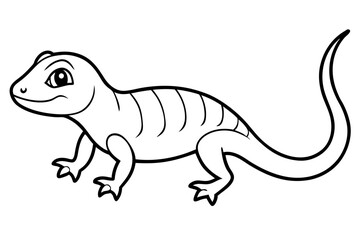 Cute Lizard Vector Art on White Background