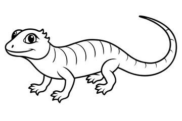Cute Lizard Vector Art on White Background
