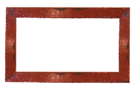 Wooden picture frame isolated on transparent background, PNG File