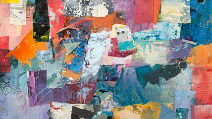Abstract Collage with Vibrant Colors