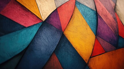 Fototapeta premium Vibrant Abstract Art with Geometric Shapes