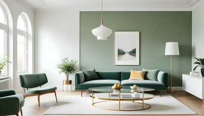 Photo interior modern design room 3d illustration
