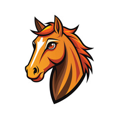Horse head color vector illustration design