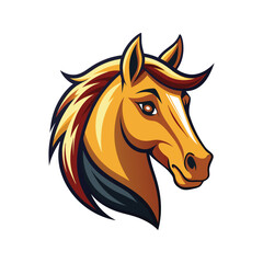 Horse head color vector illustration design