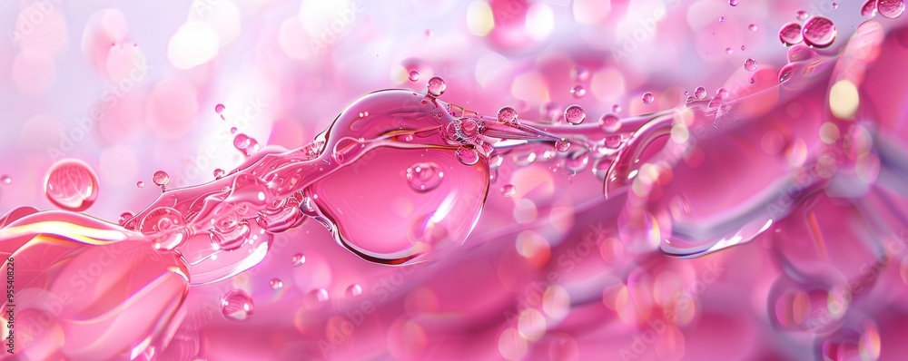 Poster organic 3d blobs with fluid motion, 4k hyperrealistic photo