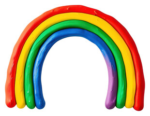 Fototapeta premium PNG Plasticine of rainbow creativity spectrum red.