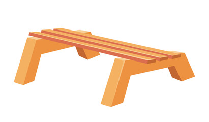 Modern bench flat vector illustration with simple design and vibrant colors suitable for urban settings and outdoor environments this illustration showcases a contemporary seating option