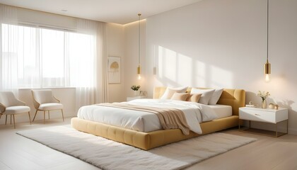 Photo interior modern design room 3d illustration