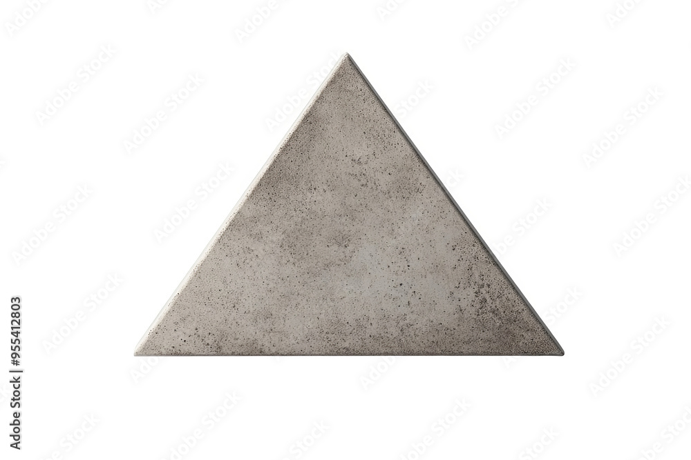 Poster a single triangular tile with a light gray concrete surface and a slightly textured finish.